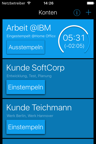 123 Clocking - Automatic time tracking, time sheet and work log screenshot 3