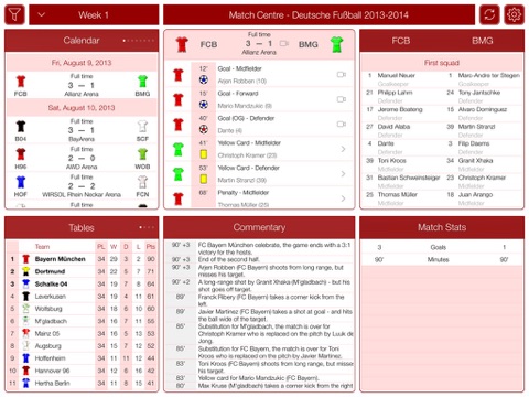 Deutsche Fußball 2013-2014 - Match Centre screenshot 2