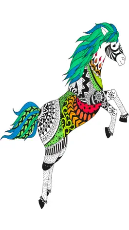 Game screenshot Mandalas Horses - Coloring pages for adults apk