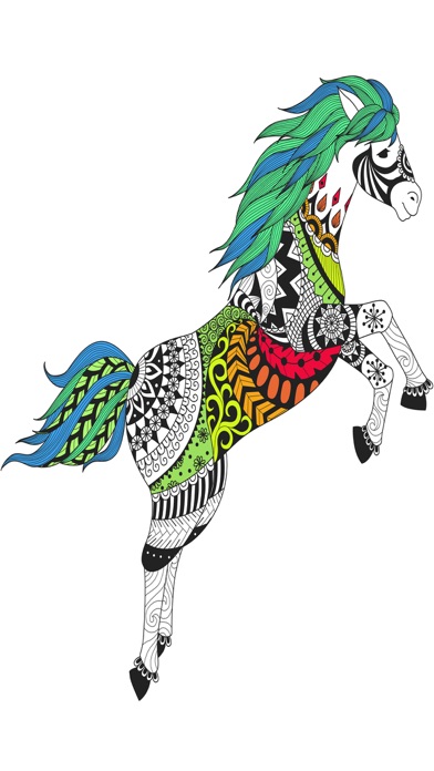How to cancel & delete Mandalas Horses - Coloring pages for adults from iphone & ipad 2