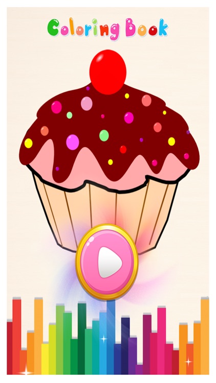 Cupcake Coloring Book - Draw Paint Kids Game