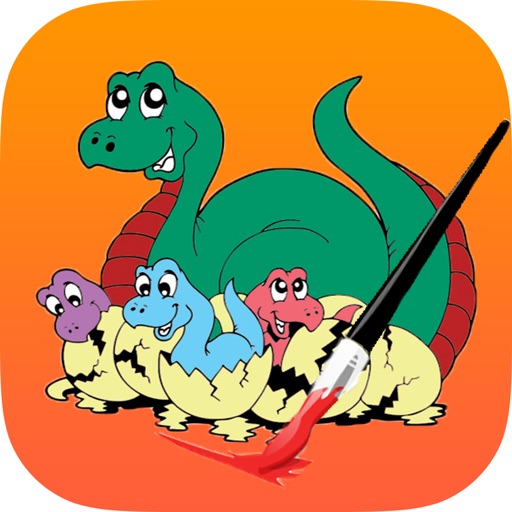 Dinosaur Coloring Book Dino drawing painting Game Icon