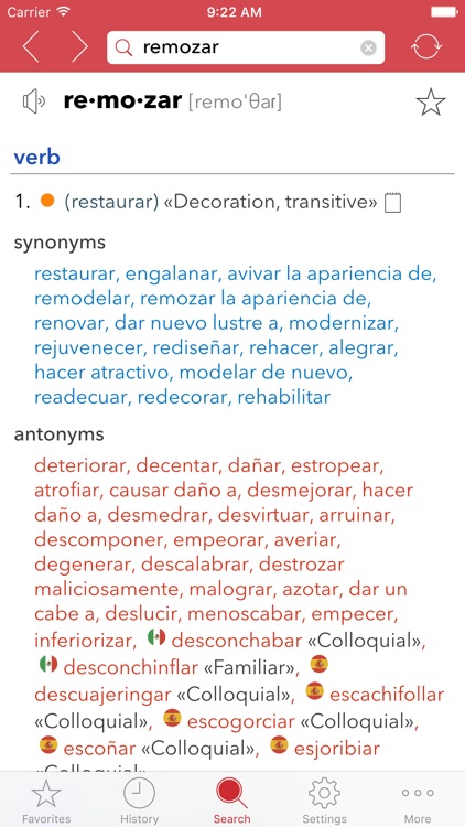 Spanish Thesaurus screenshot-3