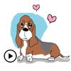 Animated Cute Basset Hound Dog
