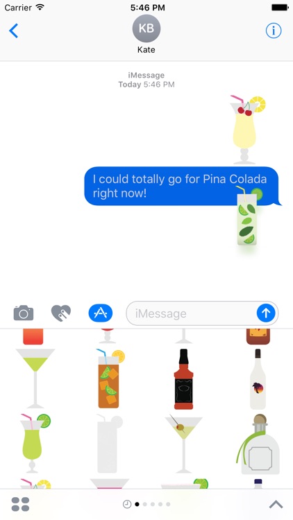 Mixed Drinks Sticker Pack for iMessage