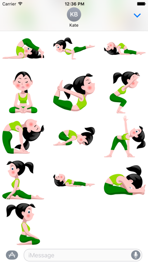 Yoga Girl Sticker Pack(圖2)-速報App