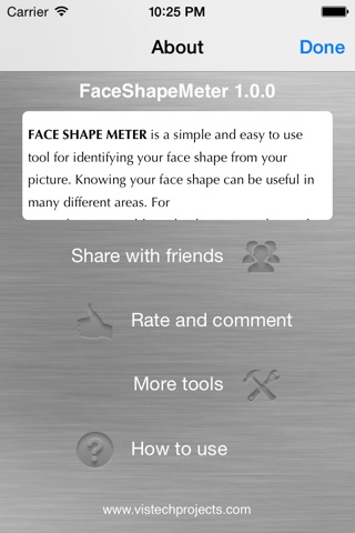 Face Shape Meter camera tool screenshot 2