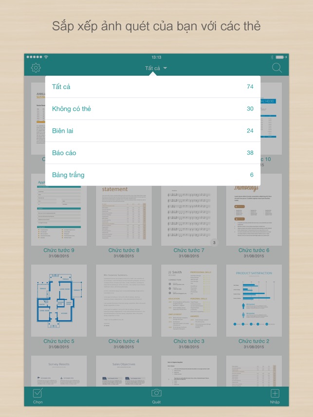 Scanument - Trình Quét Tài liệu - Quét tài liệu sang PDF