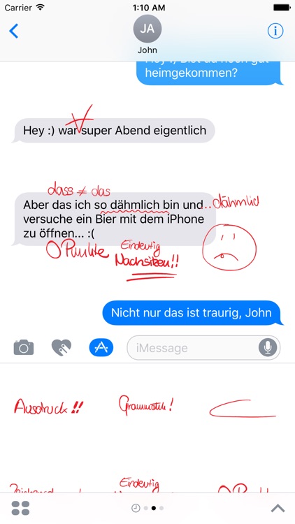 Animierte Korrekturen