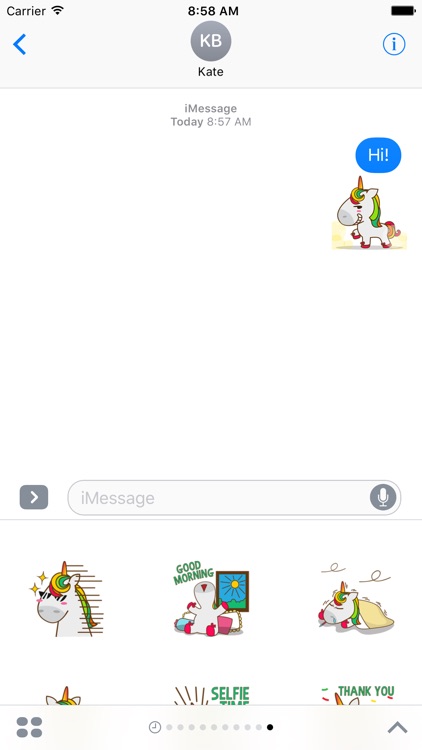 Unicorn Sweet And Cute Sticker For iMessages screenshot-3