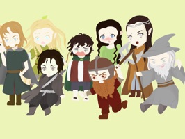 Set of nice fantasy-themed stickers