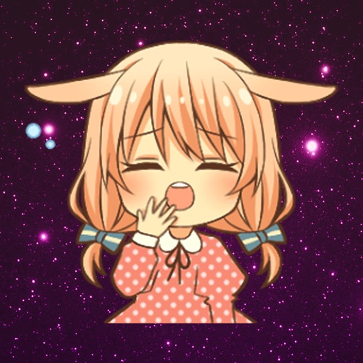 Animated Bunny Ears Anime Girl Stickers icon