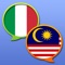 This is Italian - Malay and Malay - Italian dictionary; Dizionario Italiano - Malese e Malese - Italiano / Kamus Itali - Melayu dan Melayu - Itali