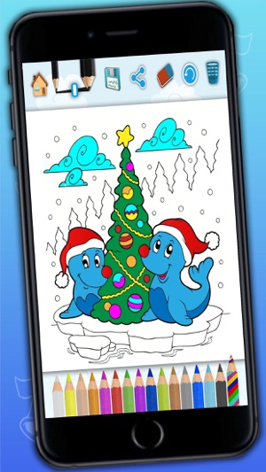 Draws to paint Xmas - Christmas coloring book for children w(圖2)-速報App