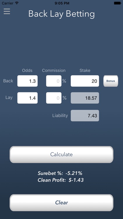 Betting Calculator