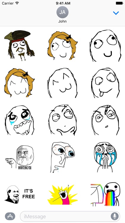 Rage Meme Stickers