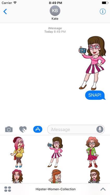 Hipster Girl Stickers - Hippy Fashion Edition
