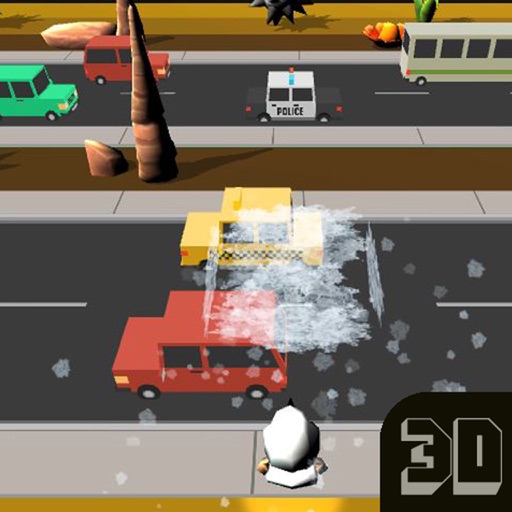 Cross Road Runner 3D Icon