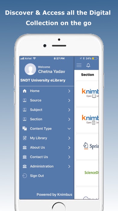 SNDT eLibrary screenshot 2