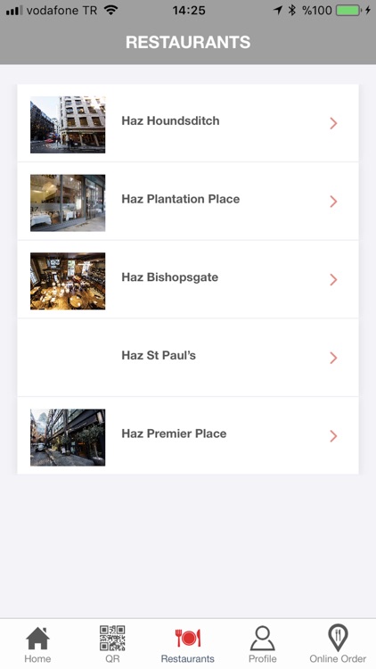 Haz Restaurant Mobile App