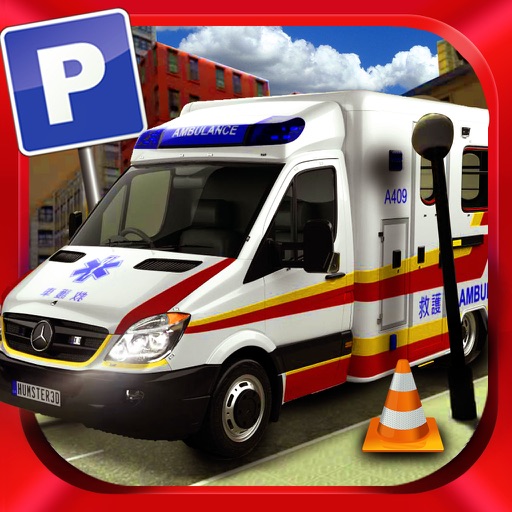 Скорая вождения Проверка аварийного парковка - городская больница скорой помощи Автомобиль Simulator