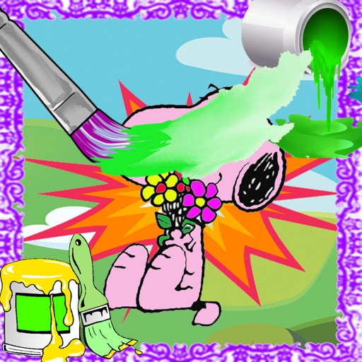 Paint Fors Kids Game Snoopy Version iOS App