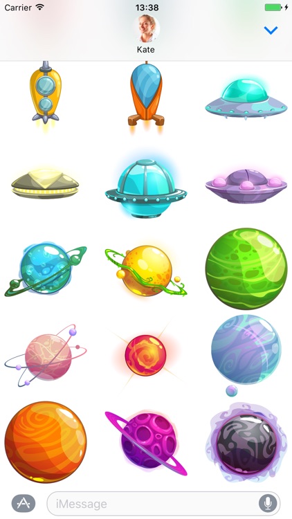 Alien planets - Stickers for iMessage