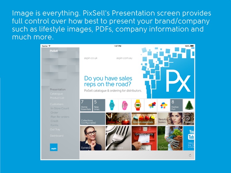 PixSell - Sales Rep Catalog and Order App