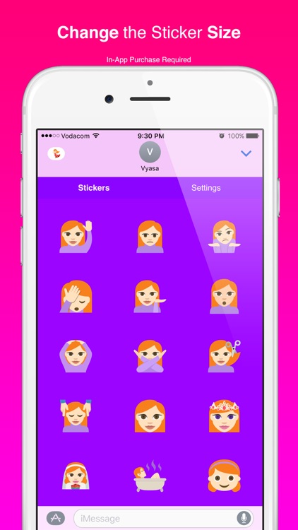 Redhead Emoji Stickers for iMessage screenshot-3