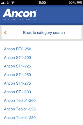 Ancon UK Wall Tie Product Selector screenshot 4