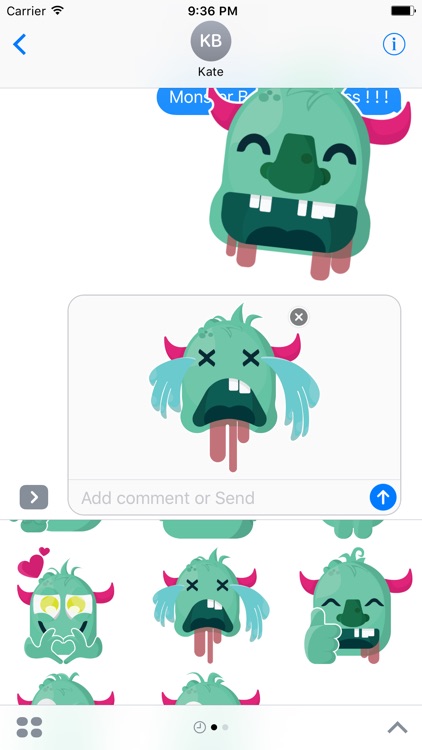 Baby Monster Sticker - Cute Messages screenshot-3