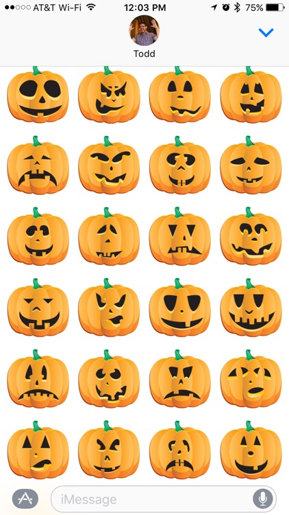 Pumpkin Message Stickers