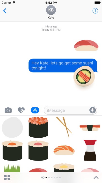 Sushi Sticker Pack for iMessage