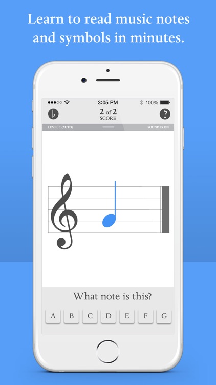 Blue Note: Learn to read music notes - Flash Cards screenshot-0