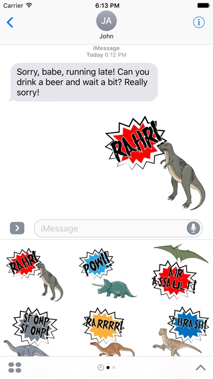 Battle Text-Attack of the Dinosaurs!