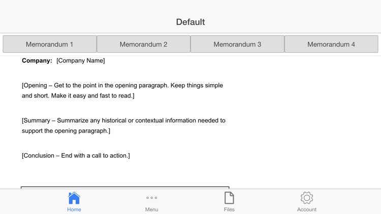 Memorandum Letter