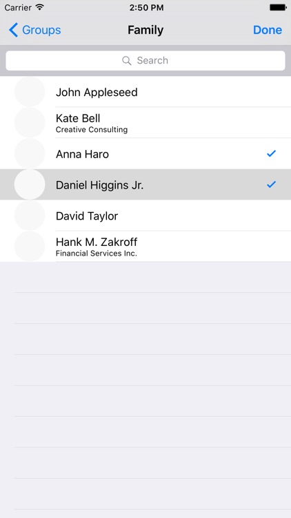 Contact Groups App