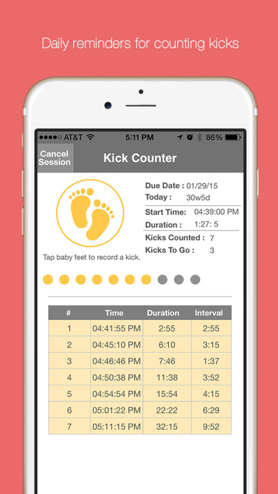 baby kick tracker app