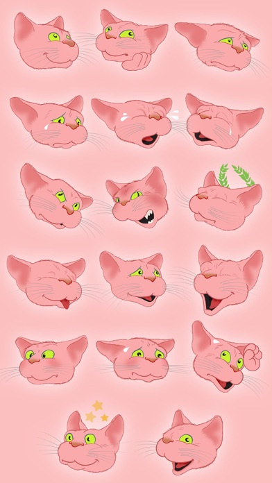 Pink Cat emoji screenshot 4