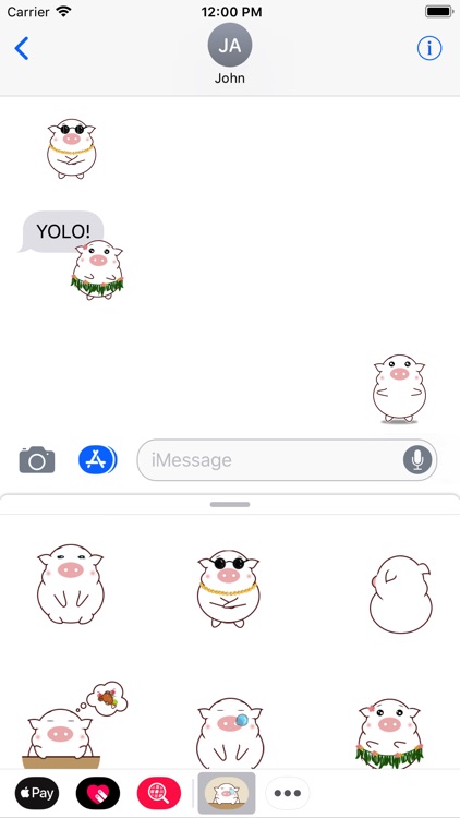 Happy Pig Animated Stickers