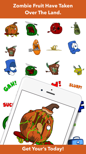 Zombie Fruit - Animated Stickers(圖2)-速報App