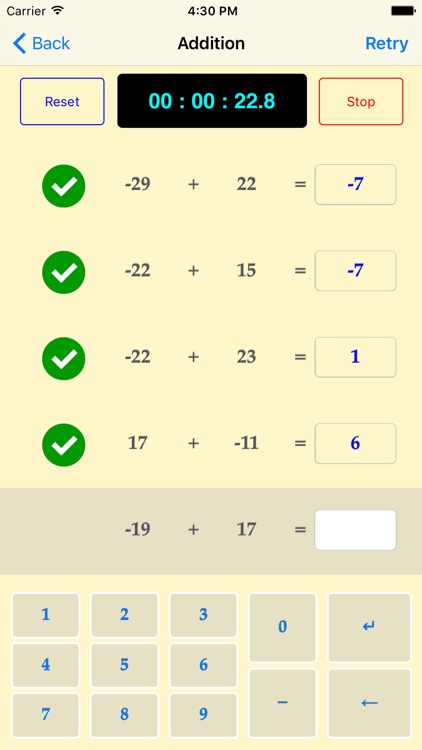 Negative Number Addition