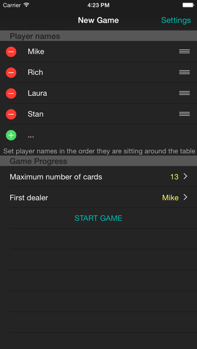 How to cancel & delete Oh Hell Card Game Scoring from iphone & ipad 1
