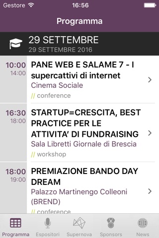 Supernova - Creative Innovation Festival Brescia screenshot 2