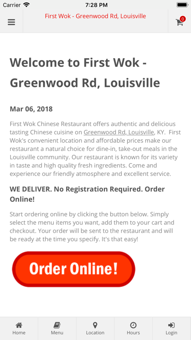 How to cancel & delete First Wok Louisville from iphone & ipad 1