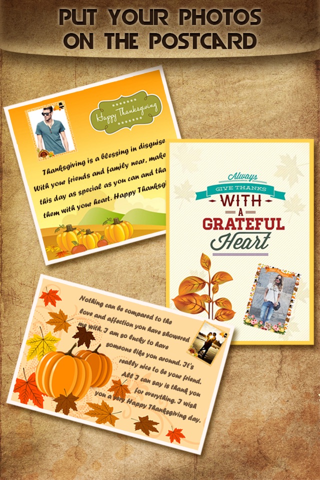 Holiday Greeting Cards FREE - Mail Thank You eCards & Send Wishes for American Thanksgiving Day screenshot 2