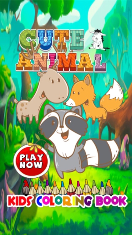 Zoo animal coloring books games doodle painting