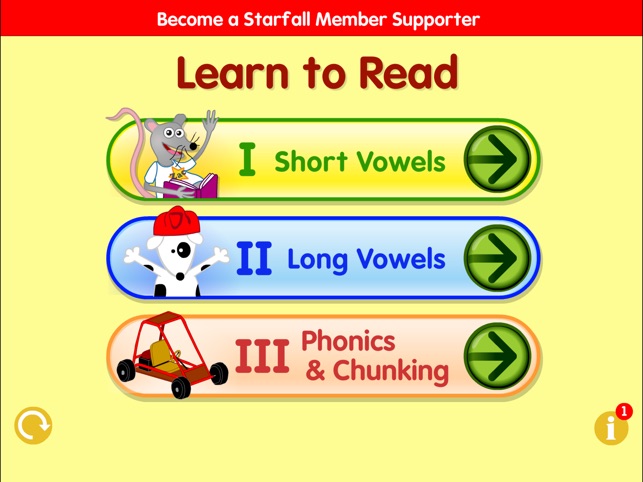 Starfall learn to readable books