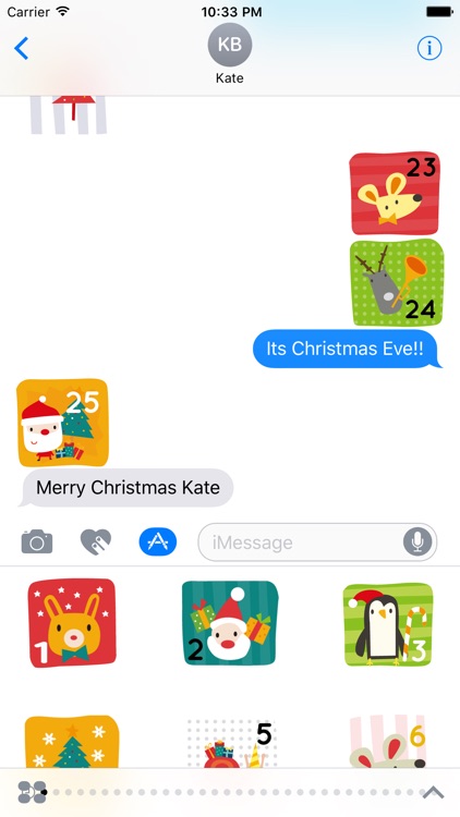 Christmas Count Down Calendar for iMessage