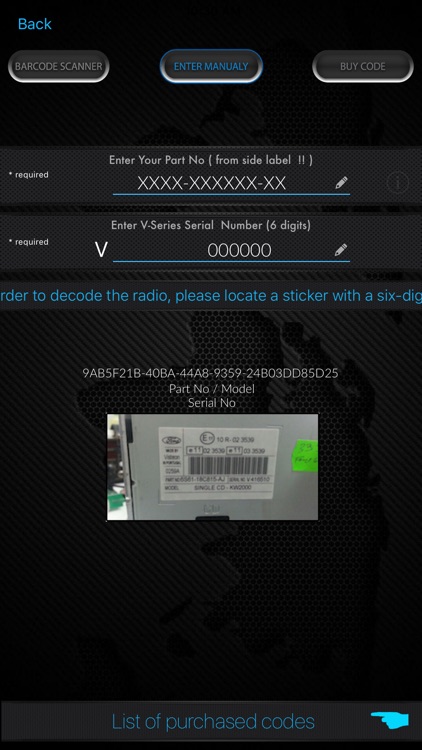 Ford radio code generator for v serial numbers